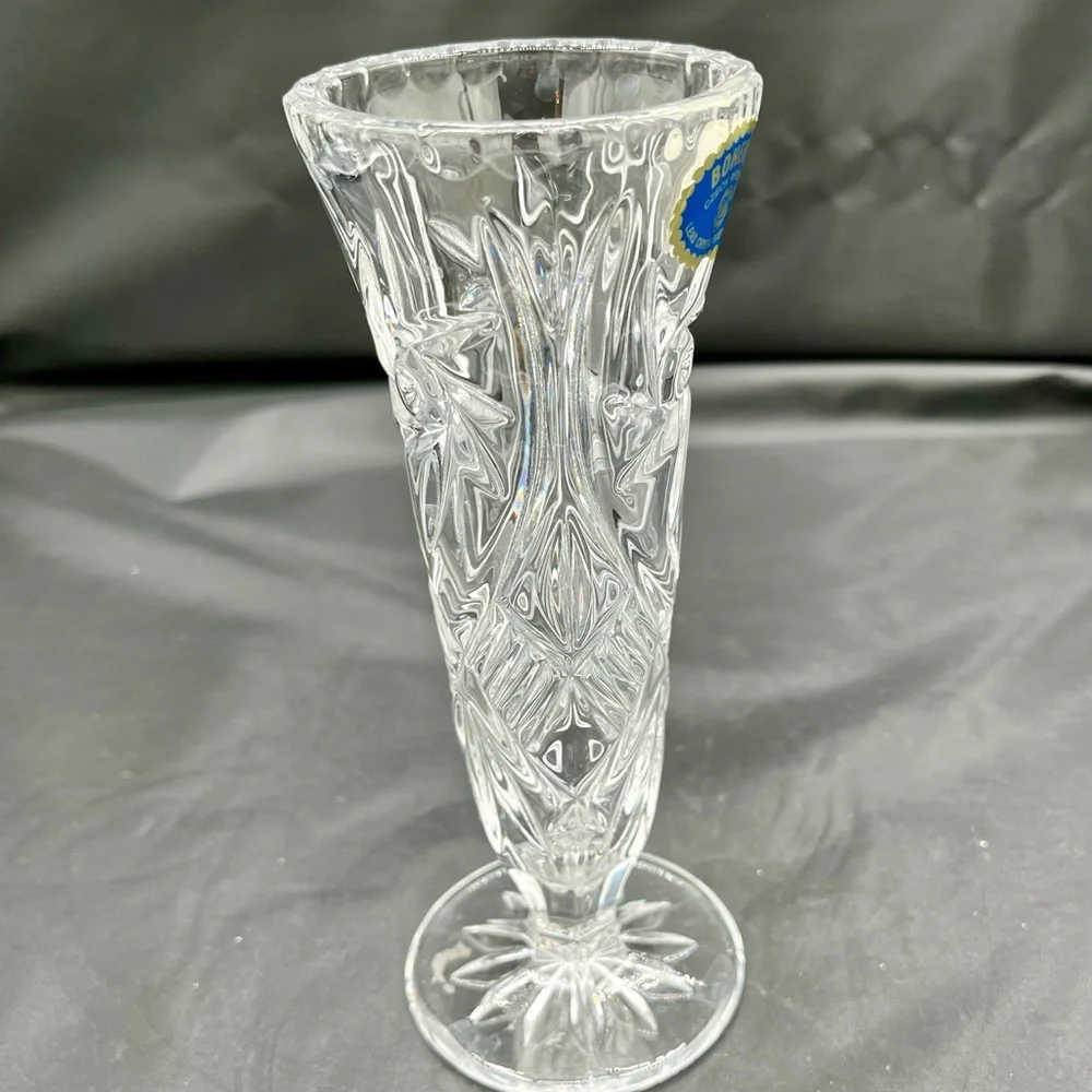 Vintage Bohemia Crystal Czech Republic Bud Vase